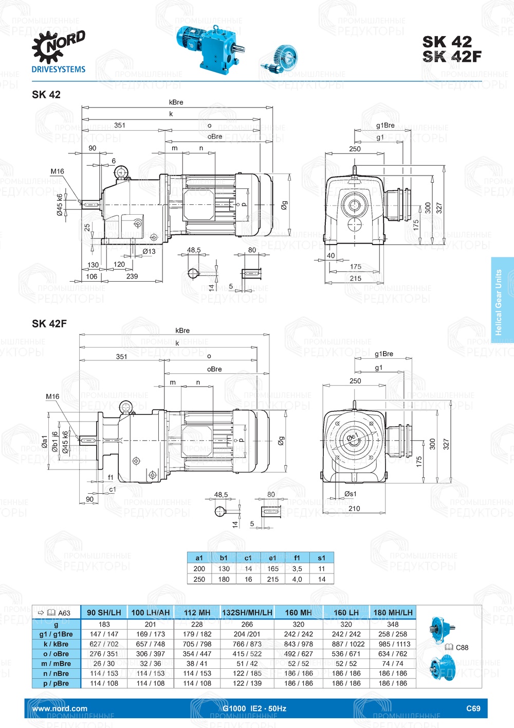 Мотор-редуктор Nord SK 42 Nord SK 42